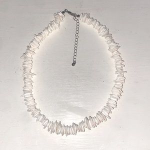 White shell beaded necklace